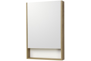 Зеркало-шкаф Aquaton Сканди 55 белый - светлое дерево