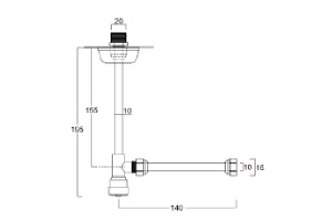 SIMAS Accessori Угловой кран, цвет хром - 2
