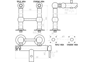 Смеситель Rav Slezak Seina SE950.5/2 для ванны с душем - 2