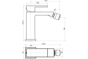 Смеситель BelBagno Magna MAG-BD-CRM для биде - 2