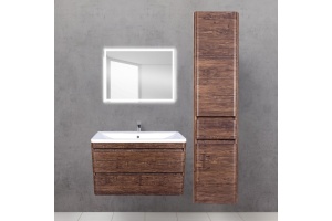 Тумба с раковиной Style Line Атлантика 80 Люкс Plus, подвесная, старое дерево - 2