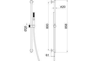 Душевой гарнитур Allen Brau Priority 5.31010-00 хром - 2
