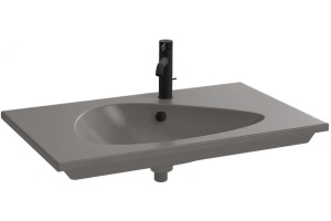 Мебельная раковина Jacob Delafon Nouvelle Vague 81х51 см, серый, шлифованная нижняя кромка, 1 отверстие для смесителя EXAR112-Z-MG2