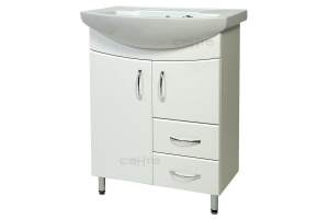 Тумба с раковиной Санта Стандарт 60 белый - 3