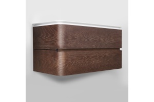 Тумба с раковиной AM.PM Sensation 100 подвесная, орех - 3