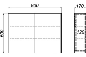 Зеркало-шкаф Aqwella 5 stars Mobi 80, белый - 2