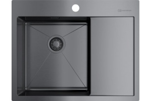 Мойка кухонная Omoikiri Akisame 65-GM-L 4973097 вороненая сталь