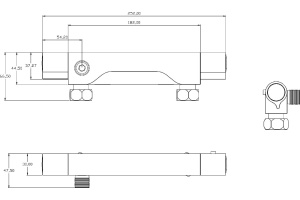 Термостат Swedbe Mercury 9050 для душа - 2