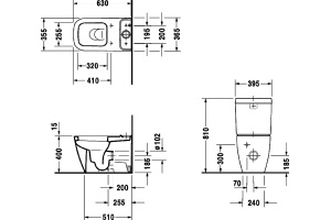 Унитаз напольный Duravit Happy D.2 с крышкой, белый (2134090000) - 3
