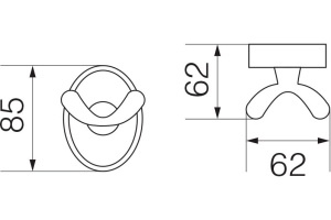 Крючок Veragio Bonjour VR.BNR-7832.CR хром - 2