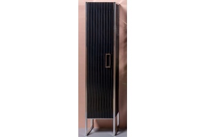 Шкаф-пенал Armadi Art Monaco L черный глянец - хром