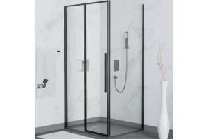 Душевой уголок RGW Stilvoll SV-42B 150x70 профиль черный стекло прозрачное