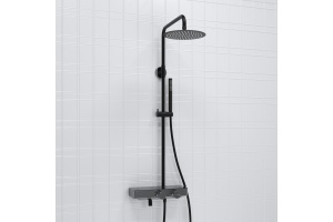 Душевая система WasserKraft 24.8 с термостатом черный матовый - хромоникель - 2