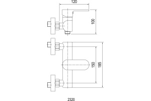 Смеситель для душа Swedbe Lynx хром (2320) - 2