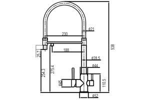Смеситель для кухни Gappo хром - 2