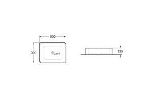 Накладная раковина Vincea 50х39 серая матовая - 3
