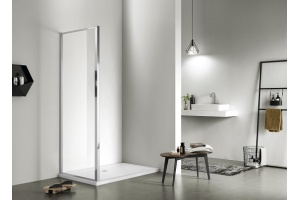 AQ NAA 6310-100 Неподвижная душевая стенка 1000x2000, для комбинации с дверью, профиль хром, стекло прозрачное - 2