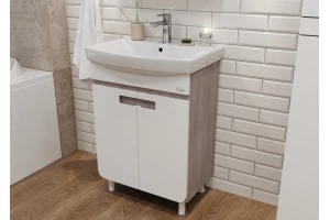 Тумба под раковину Onika Харпер 60 белый/мешковина (106143) - 3