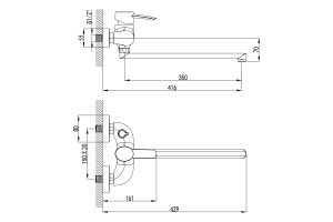Смеситель для ванны Lemark Atlantiss хром (LM3217C) - 2