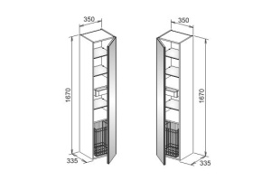 Шкаф-пенал Keuco Royal 35 см (34031210002) - 2