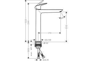 Смеситель для раковины Hansgrohe Logis Fine 240 хром - 2