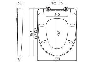 Крышка-сиденье Am.Pm Awe C117852WH с микролифтом, петли хром - 2