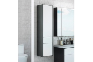 Шкаф-пенал Roca Ronda белый глянец, антрацит, L