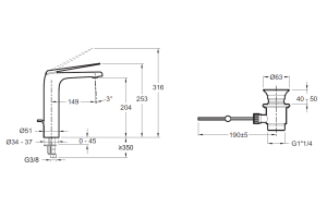 Смеситель Jacob Delafon Avid E97347-ND-CP для раковины - 2