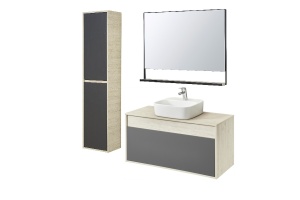 Комплект мебели Aquaton Лофт Урбан 100 светлое дерево-серый