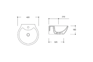 Раковина накладная Gural Vit Top 42 белая - 2
