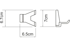 Крючок двойной Wasserkraft Lopau хром - 3
