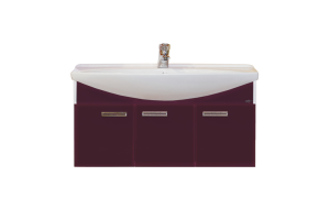 Джулия - 105 Тумба подвесная бордовая