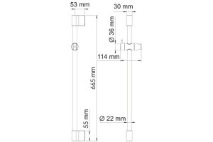 Душевая штанга Wasserkraft Mindel A154 - 2