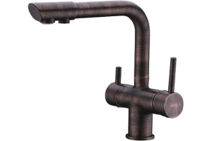 Смеситель Wasserkraft A8047 для кухонной мойки, темная бронза