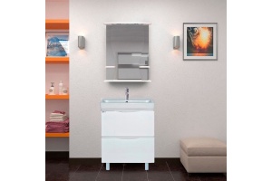 Тумба с раковиной Misty Венера 70 белая - 2