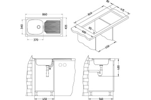 Мойка кухонная Alveus Basic 60 - 3