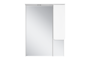 Зеркало-шкаф Misty Чегет 75 правое белое глянцевое