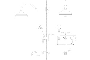 Душевой комплект Boheme Imperiale Ripresa 328 С ВНУТРЕННЕЙ ЧАСТЬЮ - 2