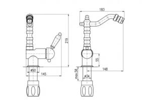Смеситель для биде Rav Slezak Labe хром - 2