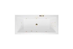Ванна акриловая Excellent Heaven Slim Smart 170х75 с гидромассажем белый - золото