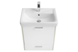 Тумба с раковиной подвесная Aquaton Йорк 55 белый-светлое дерево - 2