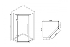 Душевой уголок Abber Ewiges Wasser (AG05080) - 2
