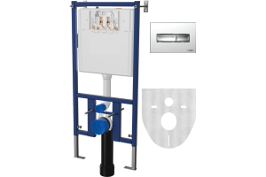 Система инсталляции для унитазов DIWO 4501 с кнопкой смыва 7322 хром