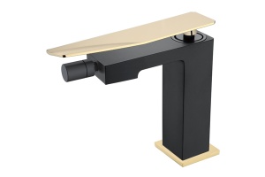 Смеситель для биде Boheme Q черный с золотом