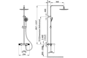 Душевая стойка Vincea Desire черный матовый - 3