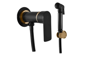 Гигиенический душ Rav Slezak Vltava со смесителем черный матовый - золото