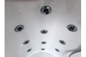 Душевой бокс Royal Bath ALP 150х100 L профиль хром стекло рифленое с гидромассажем  - 3