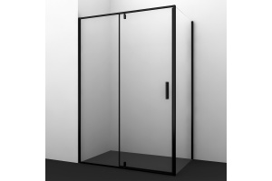 Душевой уголок Wasserkraft Elbe 100x90 профиль черный стекло прозрачное