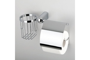 Держатель туалетной бумаги Wasserkraft Berkel с держателем освежителя воздуха хром - 2
