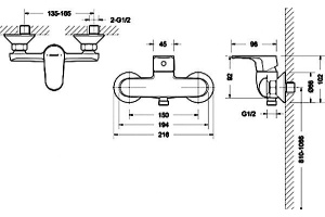 Смеситель Bravat Alfa F9120178CP-01 для душа - 2